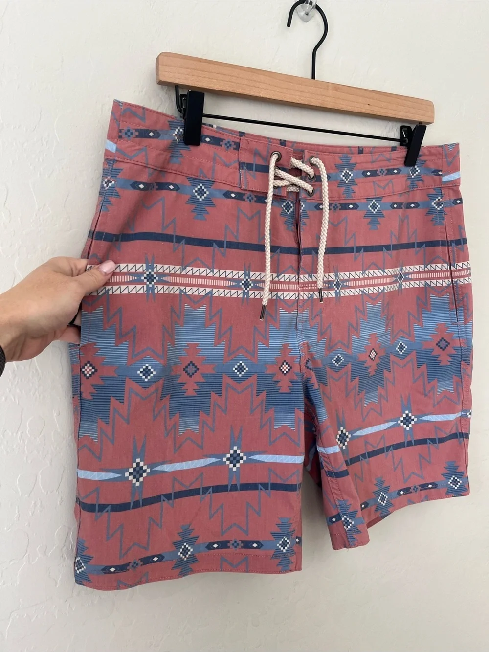 Faherty classic board shorts rose pink southwest pattern 32
